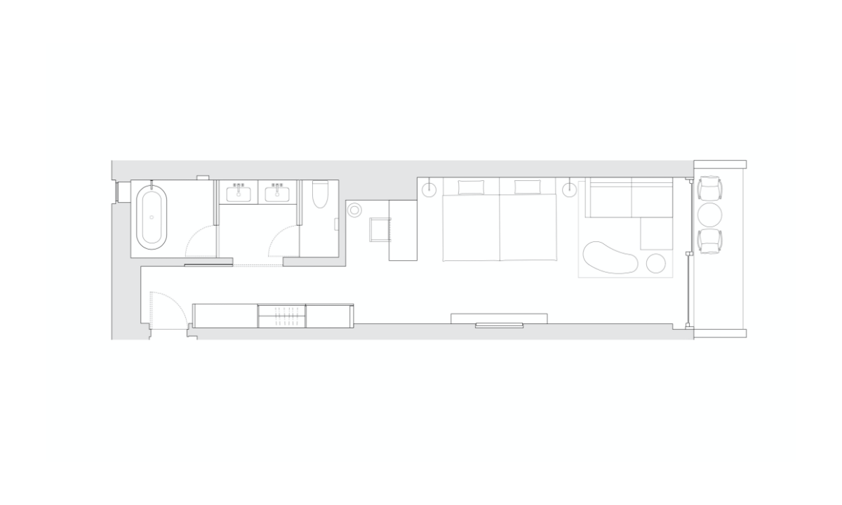 プレミアムコーナーツインの間取り図