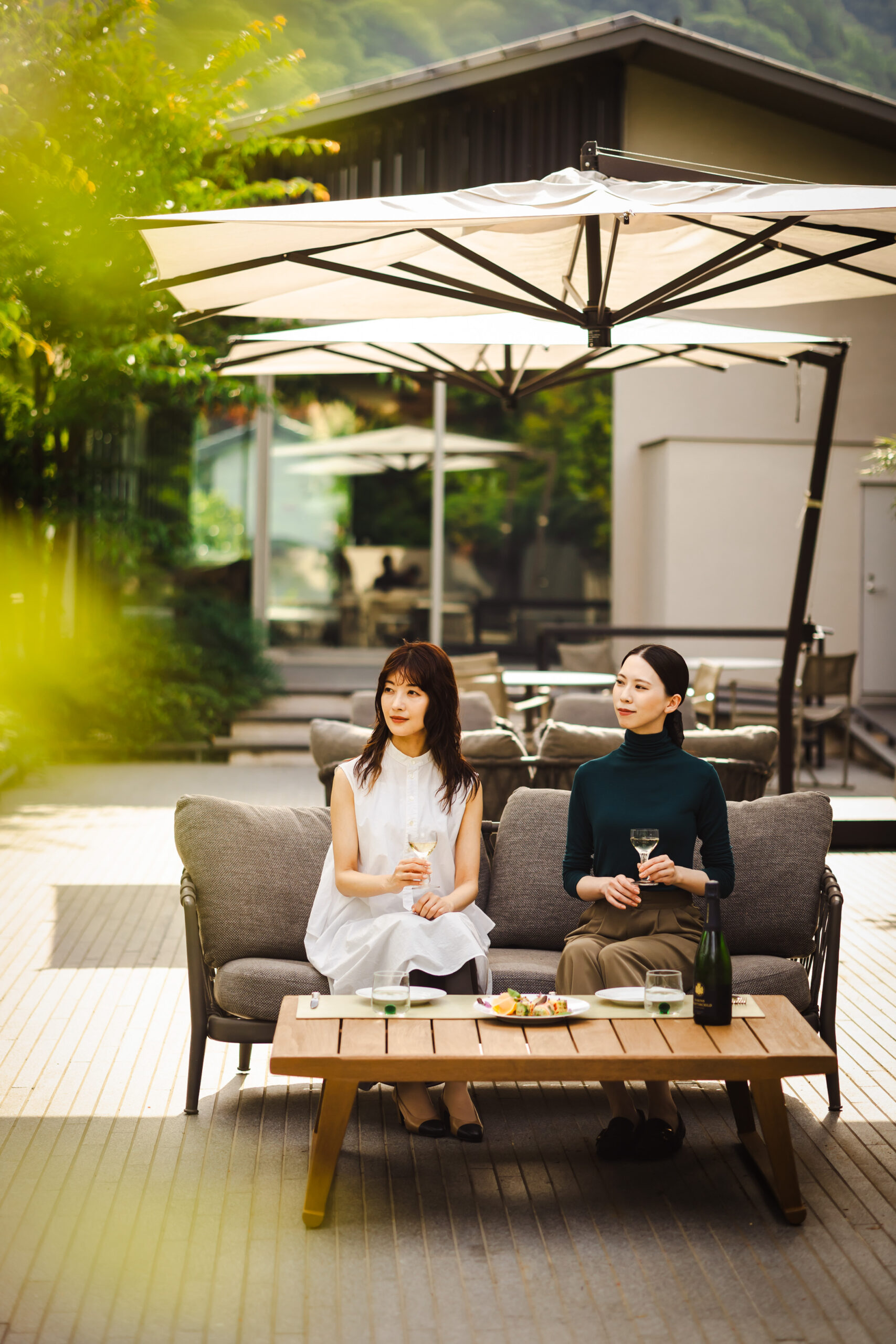 テラス席の風景