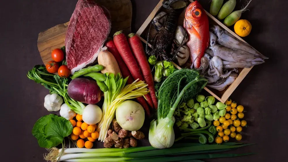 Restaurant MUNI|旬の食材セレクション|京都のフレンチ Restaurant MUNI が使用する旬の食材(肉・魚・野菜)のイメージ写真